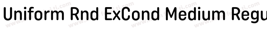 Uniform Rnd ExCond Medium Regular字体转换